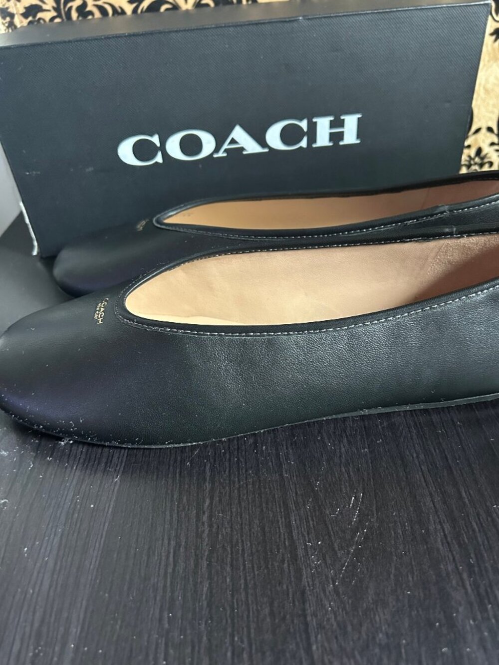 Coach Outlet Houston Leather Ballet Flats Black Size 10B – Worn Once/Excellent - Picture 6 of 6